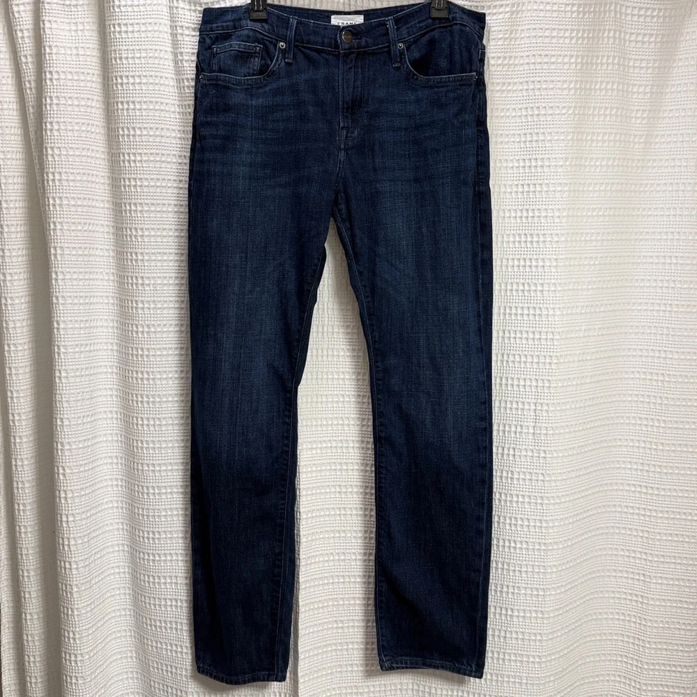 Frame L’ Homme Slim Men's Blue Jeans Balboa Bay Tonal med wash Straight SZ‎ 34”